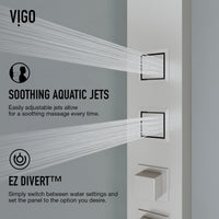 Easy-install shower panel with corrosion-resistant brass components and stainless steel finish