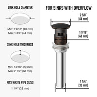 Davidson Bathroom Sink Pop Up Drain Stopper
