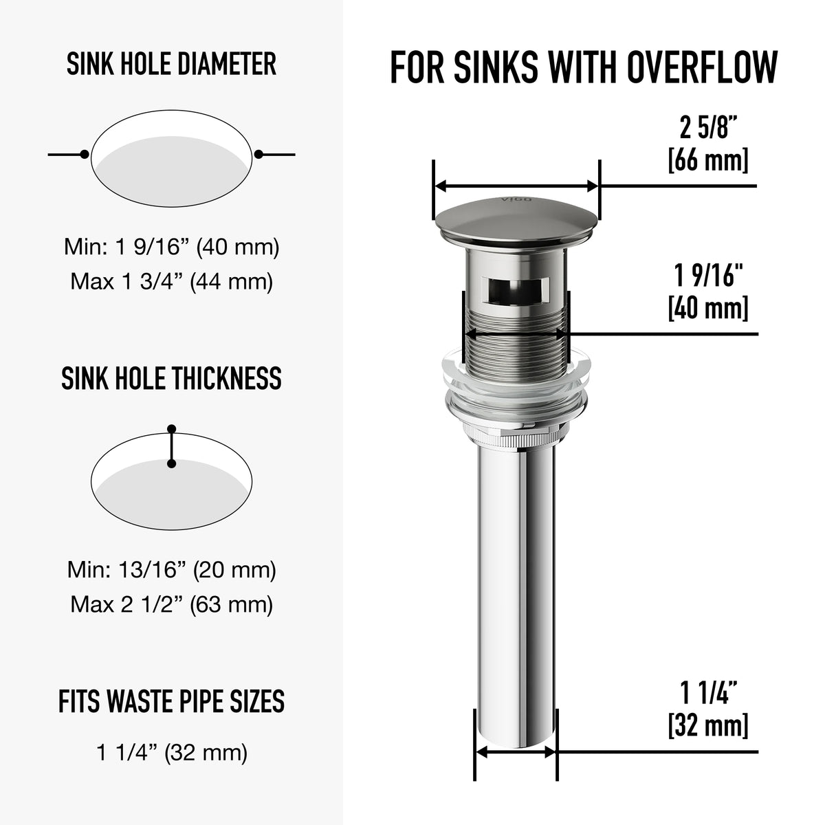Davidson Bathroom Sink Pop Up Drain Stopper
