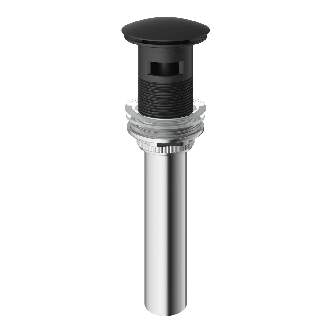 Modern brass sink accessory in matte black finish