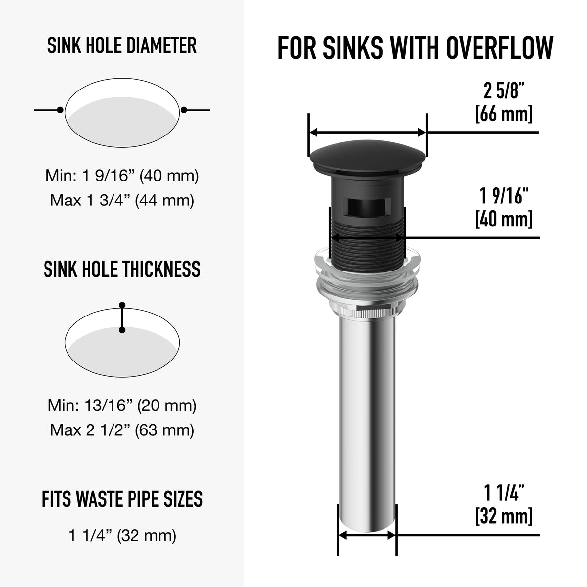 Davidson Bathroom Sink Pop Up Drain Stopper