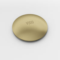 Modern brass sink accessory in matte brushed gold finish