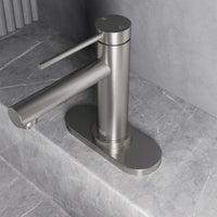 Zinc faucet accessory in brushed nickel, modern design
