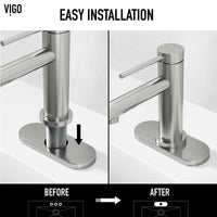 Brushed nickel bathroom faucet accessory, sleek contemporary style