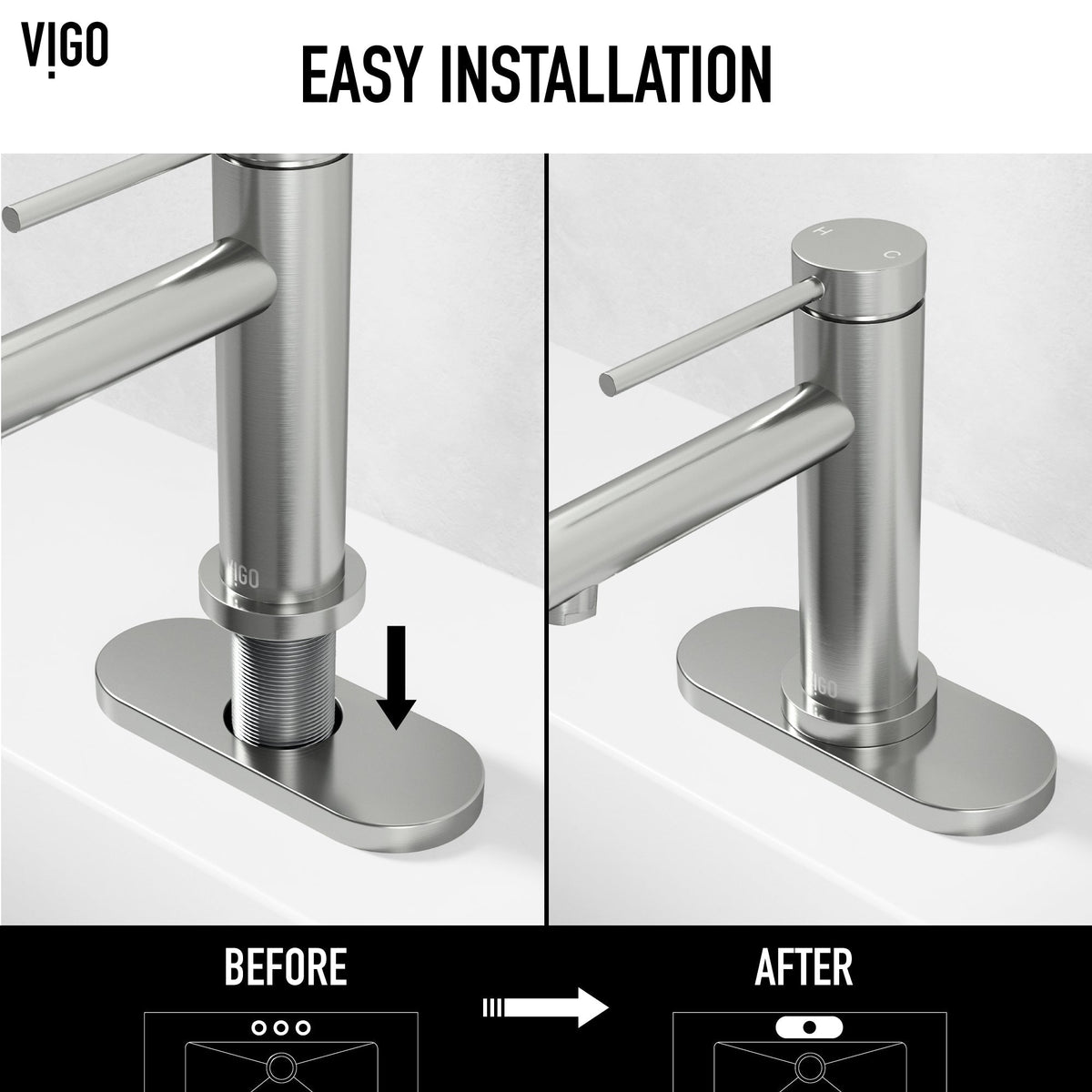 Brushed nickel bathroom faucet accessory, sleek contemporary style