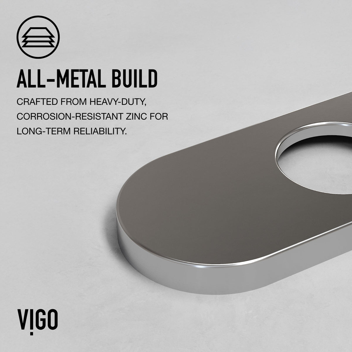 Contemporary zinc faucet accessory, brushed nickel finish