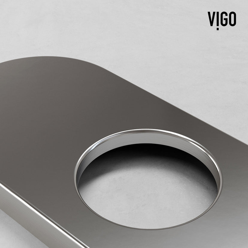 Brushed nickel faucet accessory, modern bathroom design