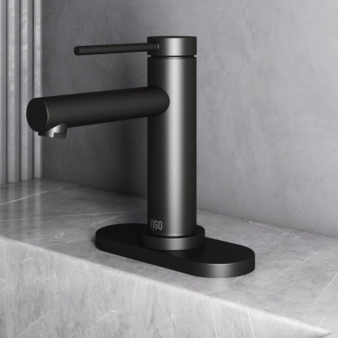 Contemporary bathroom accessory with matte black finish
