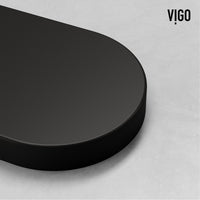 Zinc bathroom accessory in matte black, 0.375 height