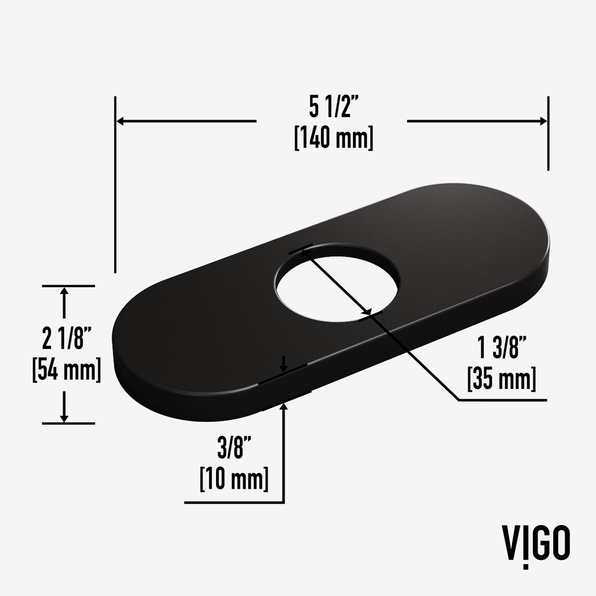 Sleek modern faucet accessory with matte black finish