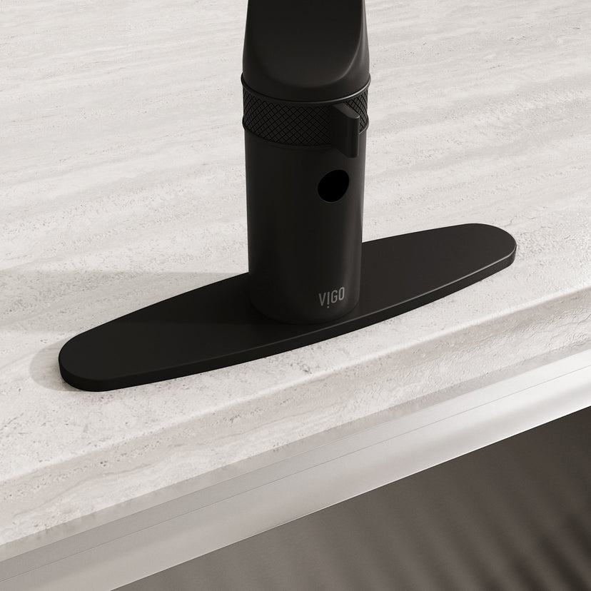 Stainless steel kitchen accessory in matte black finish