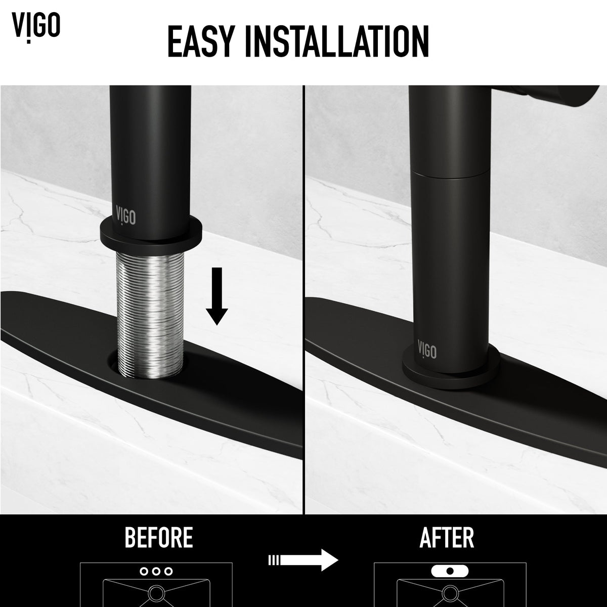 Matte black faucet accessory for sleek kitchen style