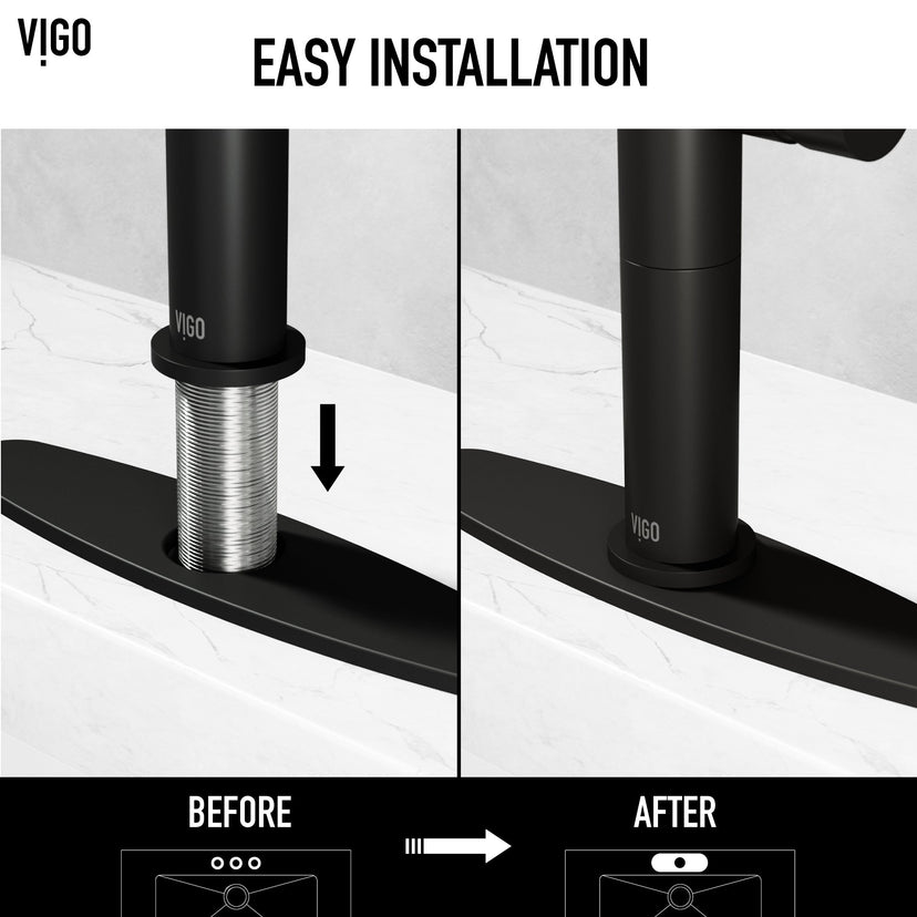 Matte black faucet accessory for sleek kitchen style