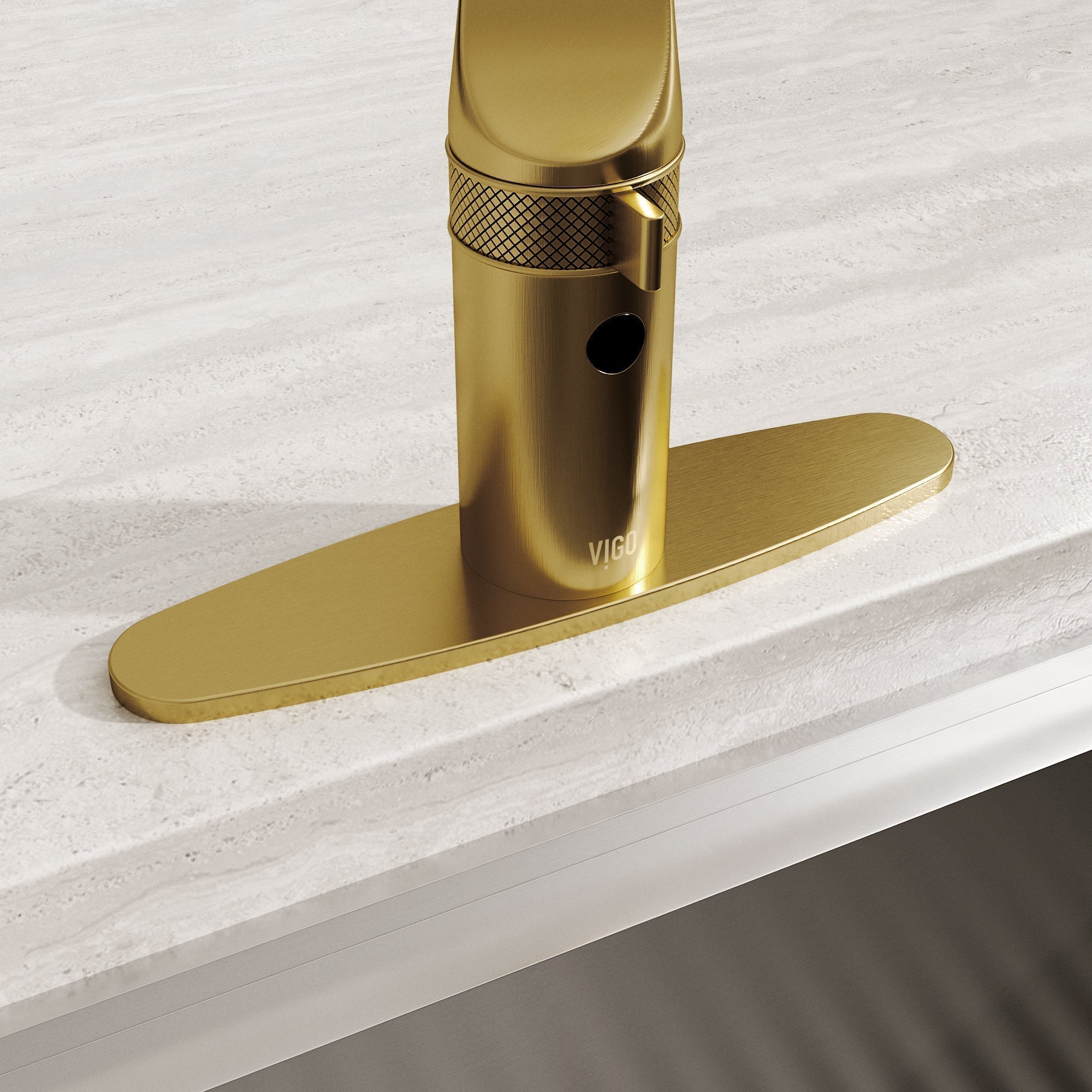 Stainless steel kitchen accessory in matte brushed gold