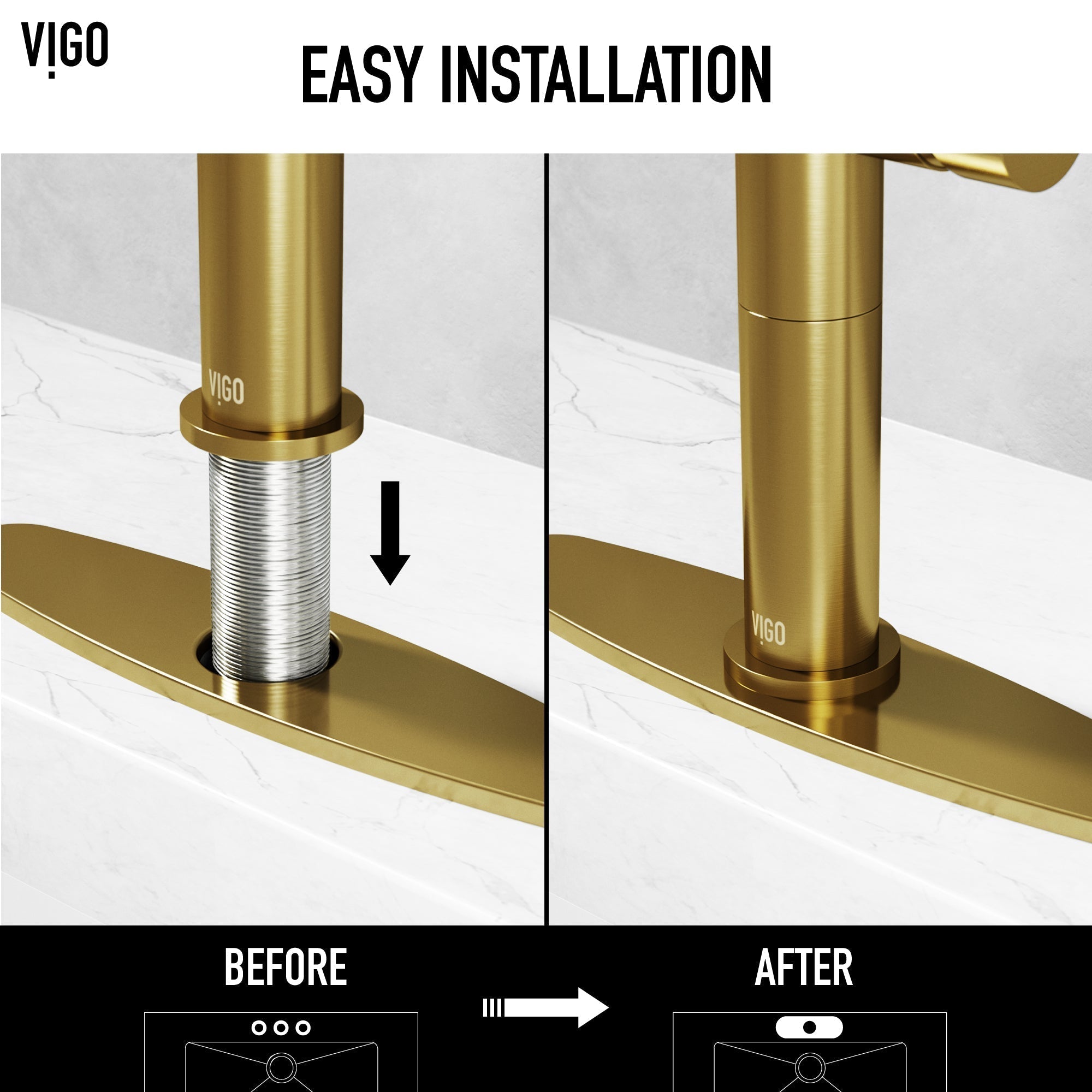Matte brushed gold faucet accessory for stylish kitchens