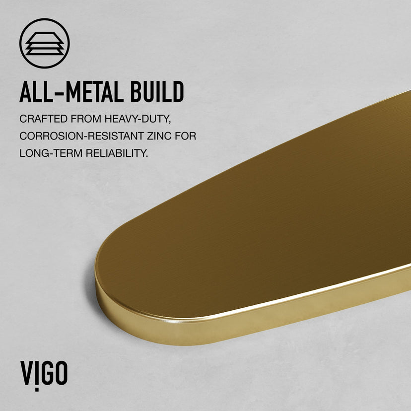 Minimalist brushed gold faucet accessory made of stainless steel