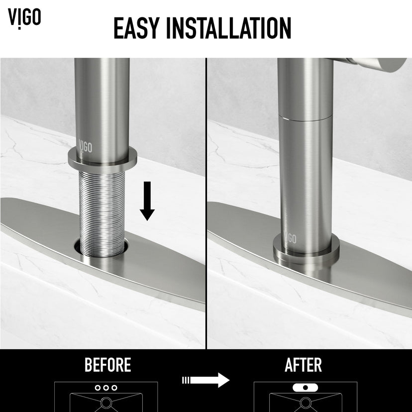 Stainless steel faucet accessory with sleek modern design