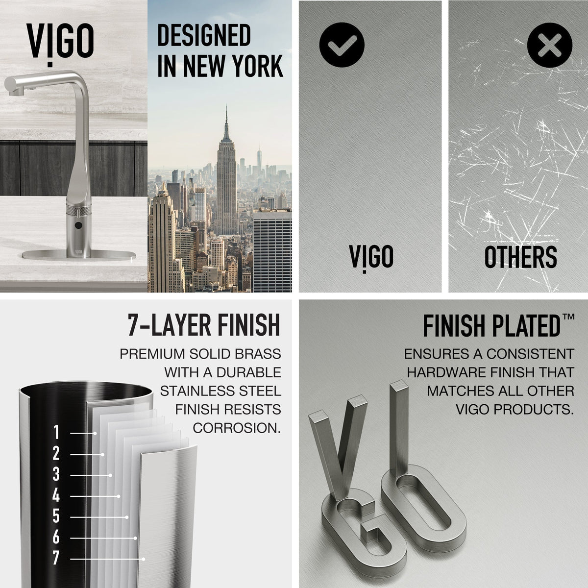 Minimalist stainless steel faucet accessory for kitchens