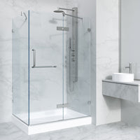 Right installation shower enclosure with base and slip-resistant floor
