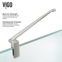Reversible installation shower enclosure with stainless steel hardware
