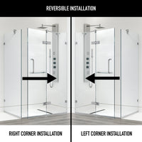 Shower door with included mounting and door hardware