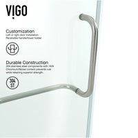 Monteray 30 in. L x 38 in. W x 73 in. H Frameless Hinged Rectangle Shower Enclosure and Meridian 4-Piece Bath Hardware Set in Brushed Nickel