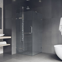 73-inch tall shower enclosure with included mounting hardware