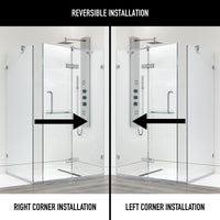 Shower door with included mounting and door hardware