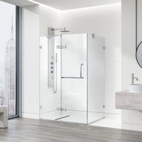 Standard installation shower with tempered safety glass