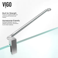 Monteray 30 in. L x 38 in. W x 73 in. H Frameless Hinged Rectangle Shower Enclosure and Meridian 4-Piece Bath Hardware Set in Chrome