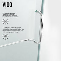 Chrome shower enclosure with towel bar feature