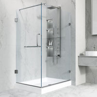 Shower enclosure with 79-inch height and left-sided opening design