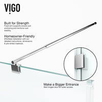 Modern shower enclosure with left or right door handle position and cool touch surface