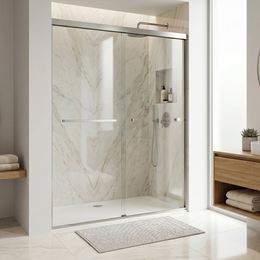 Satro E-Class Semi-Frameless Double-Sliding Shower Door