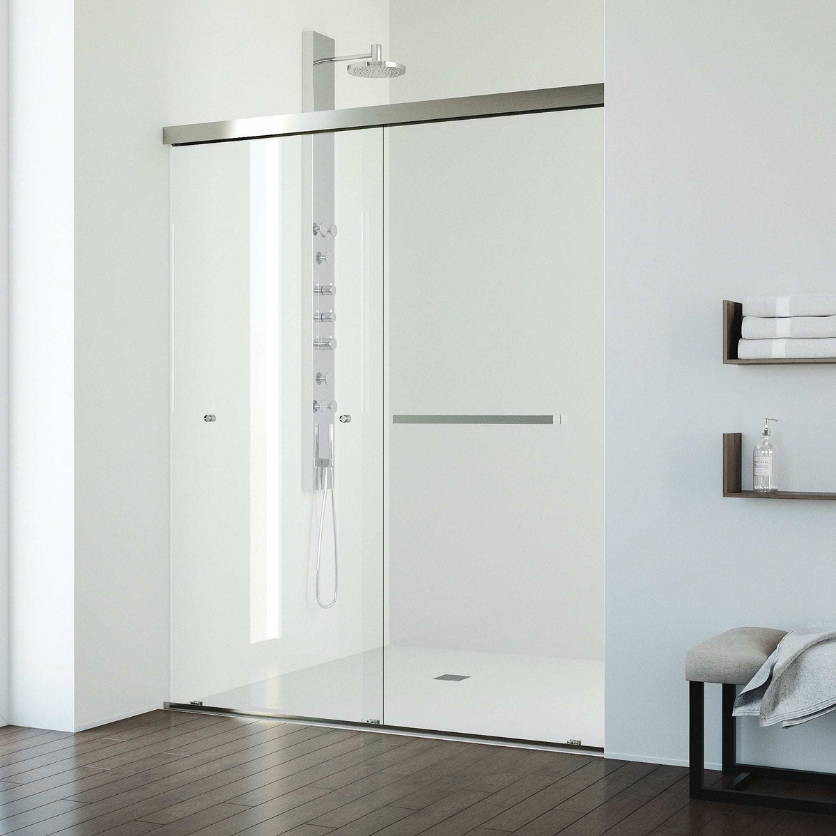 Satro E-Class Semi-Frameless Double-Sliding Shower Door