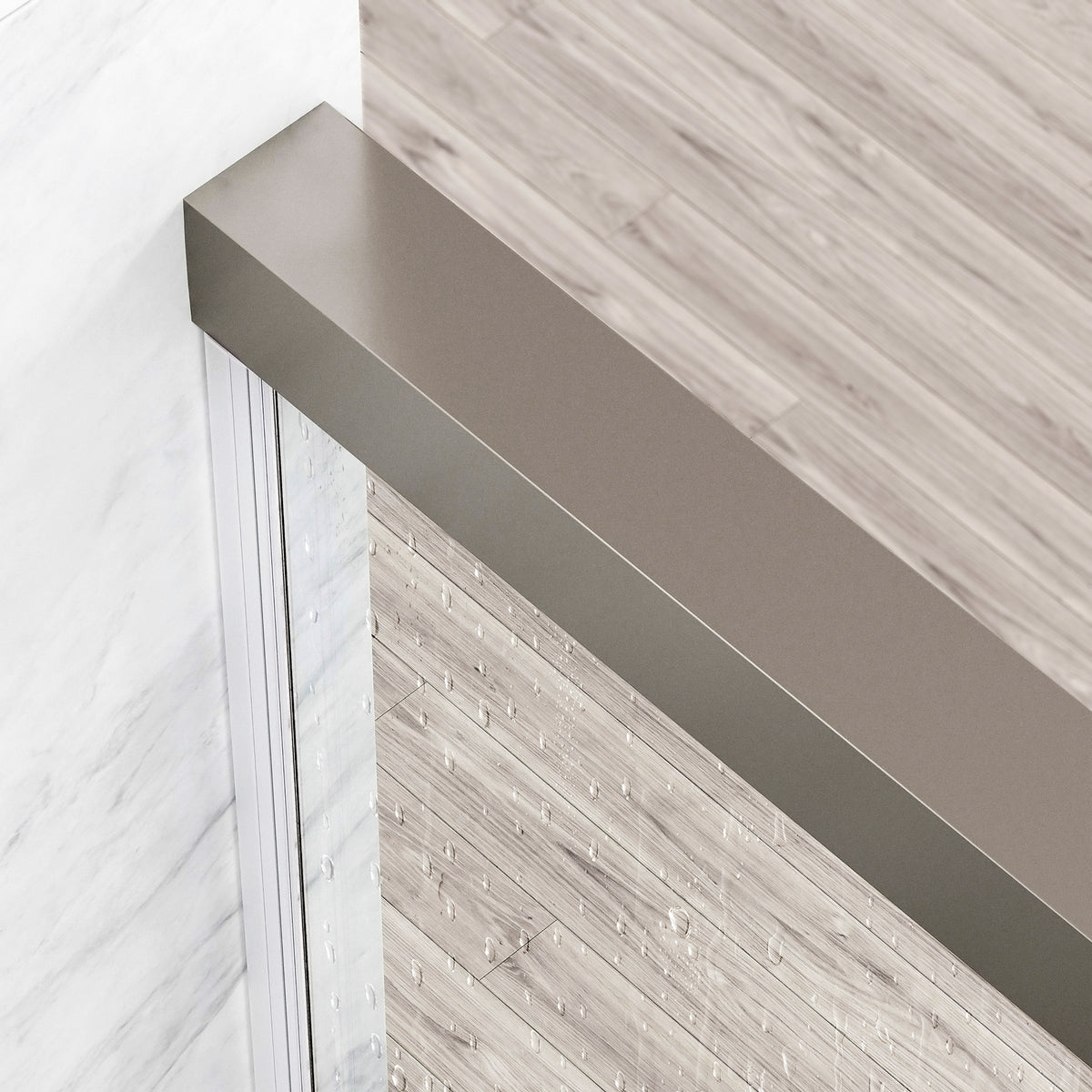 Satro E-Class 52 to 60 in. W x 74 in. H Semi-Frameless Double-Sliding Shower Door and Satro 3-Piece Bath Hardware Set in Brushed Nickel