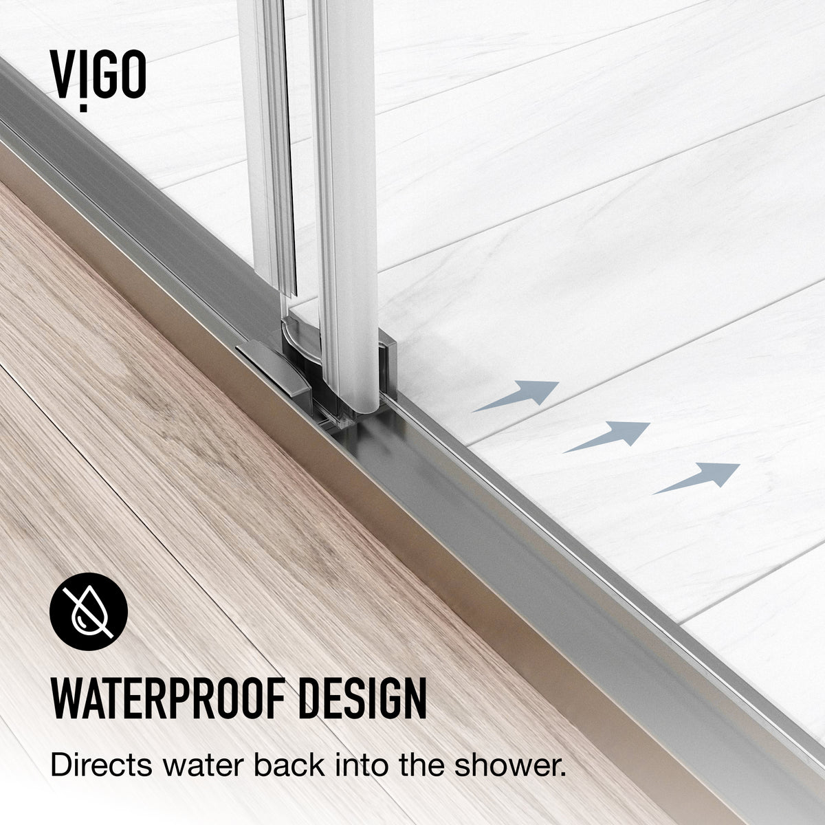 Satro E-Class 52 to 60 in. W x 74 in. H Semi-Frameless Double-Sliding Shower Door and Meridian 4-Piece Bath Hardware Set in Brushed Nickel