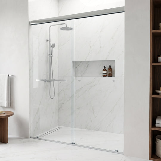 Satro E-Class Semi-Frameless Double-Sliding Shower Door