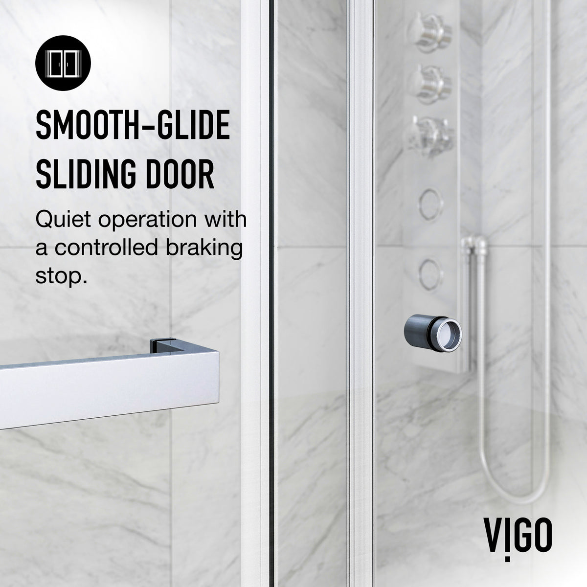 Satro E-Class Semi-Frameless Double-Sliding Shower Door