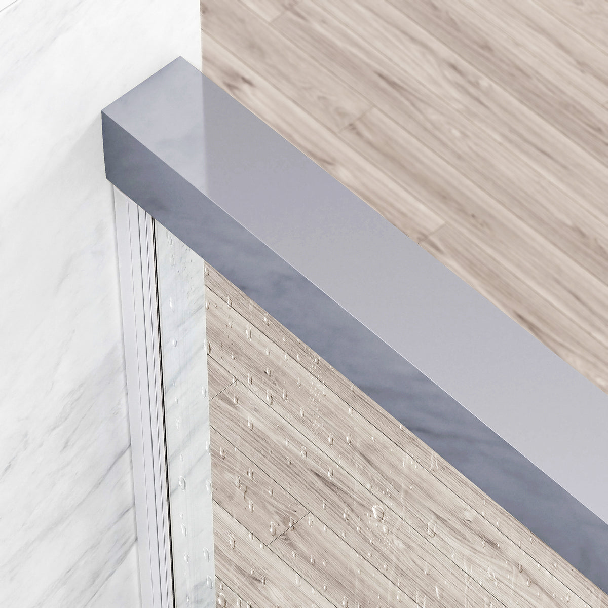 Satro E-Class 52 to 60 in. W x 74 in. H Semi-Frameless Double-Sliding Shower Door and Meridian 4-Piece Bath Hardware Set in Chrome