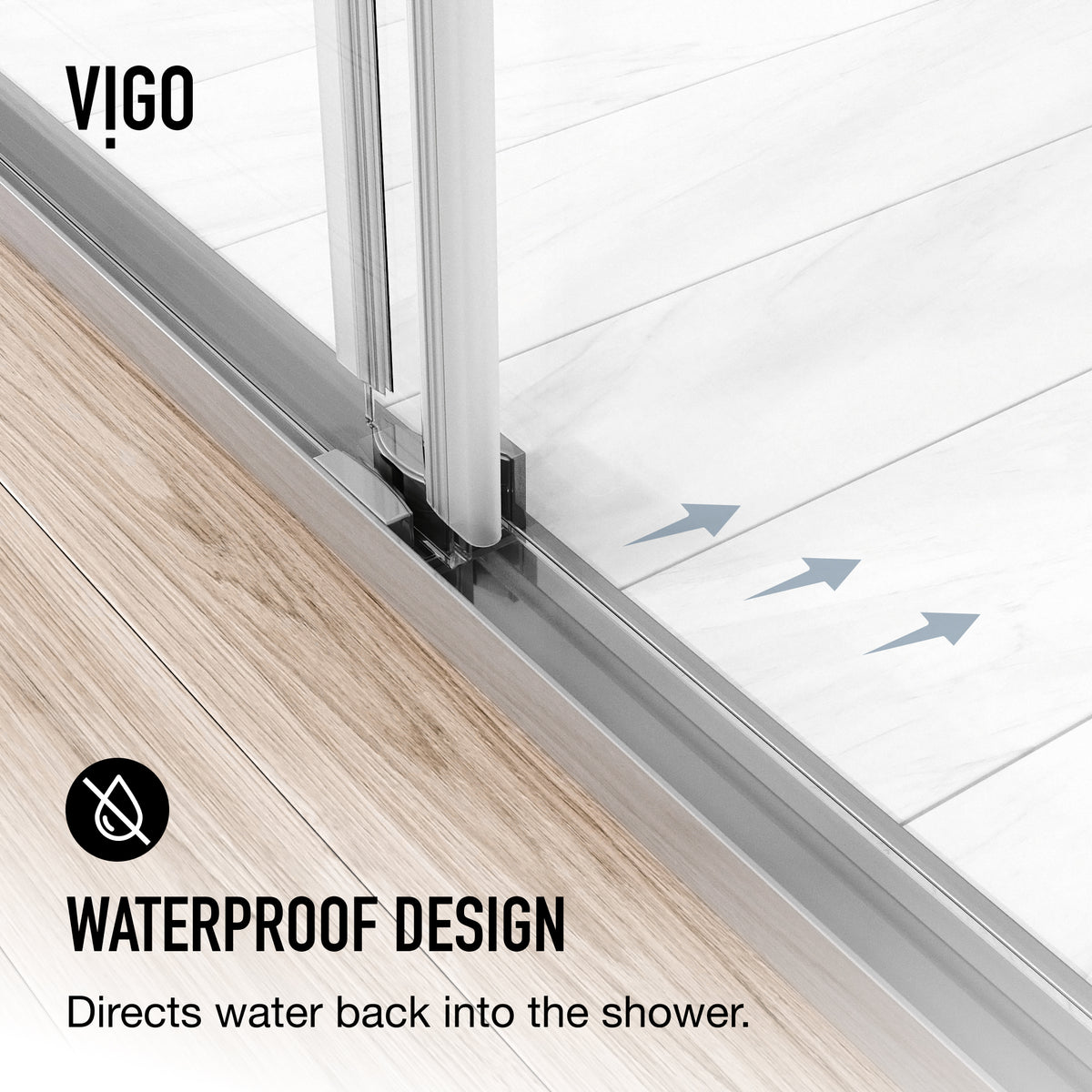 Satro E-Class 52 to 60 in. W x 74 in. H Semi-Frameless Double-Sliding Shower Door and Meridian 4-Piece Bath Hardware Set in Chrome