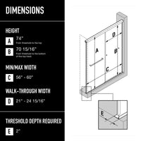 Satro E-Class Semi-Frameless Double-Sliding Shower Door