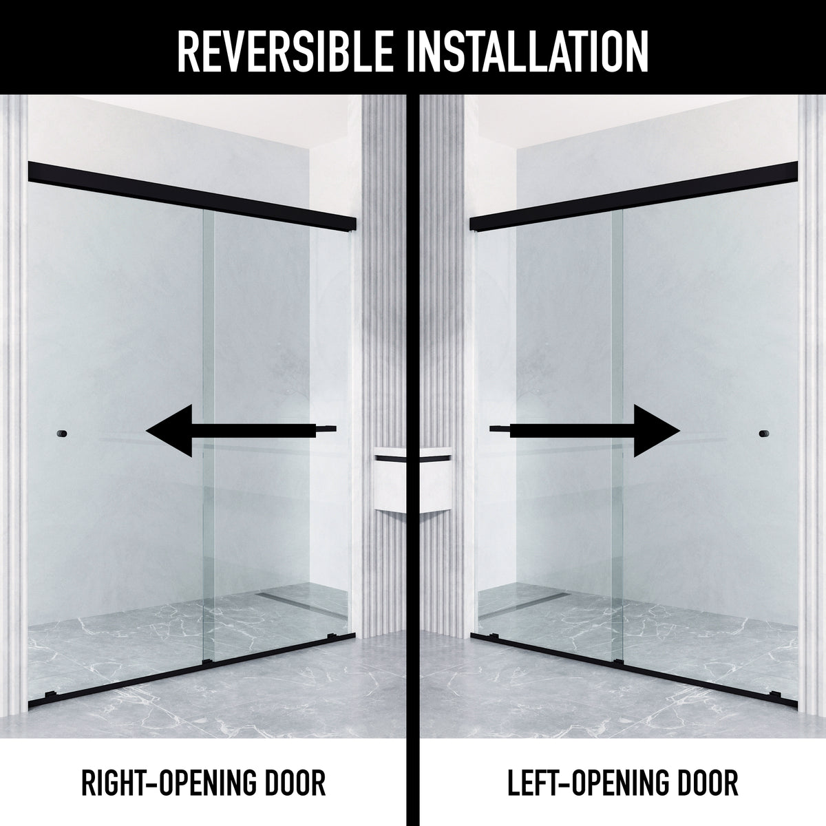 Satro E-Class Semi-Frameless Double-Sliding Shower Door