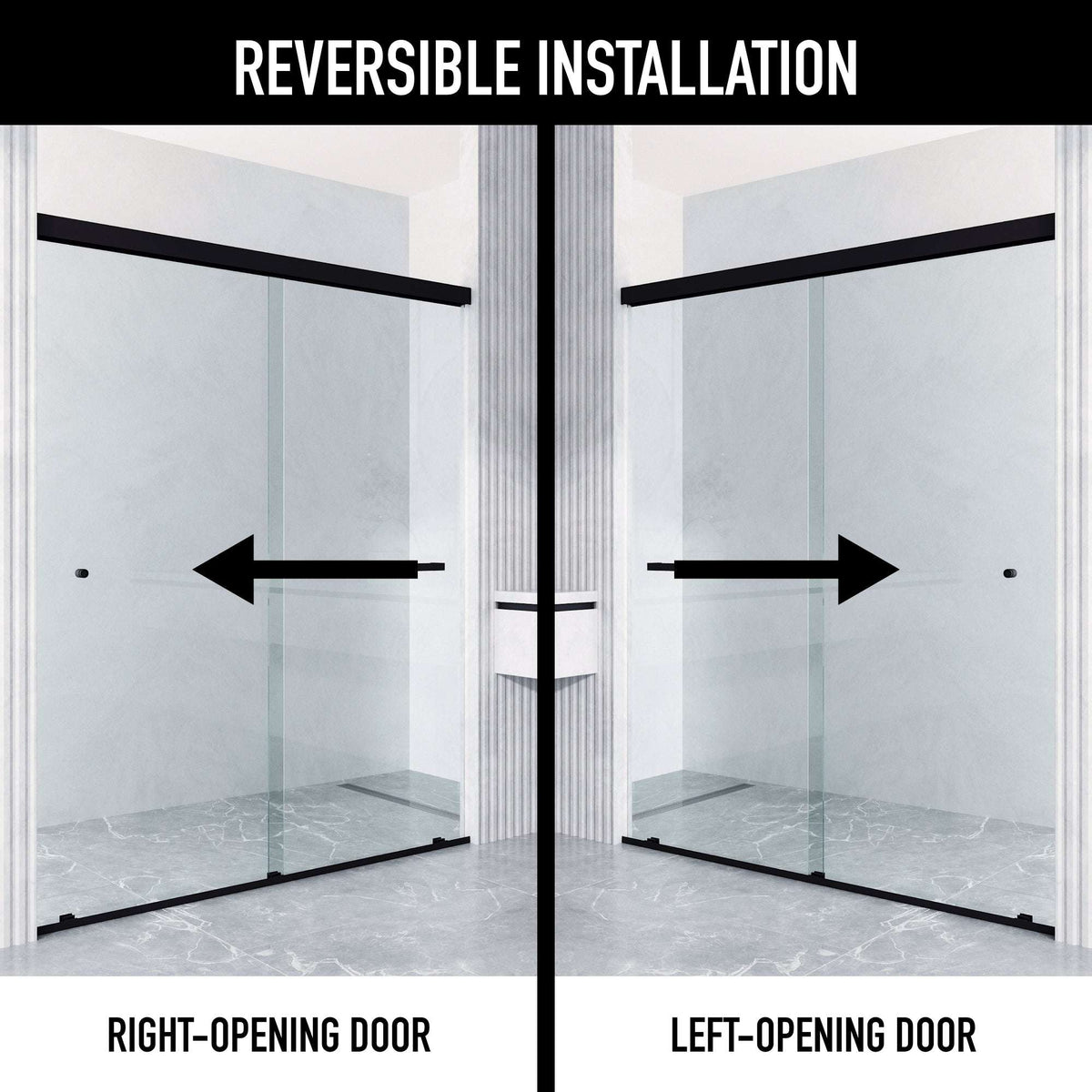 Satro E-Class Semi-Frameless Double-Sliding Shower Door