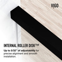 Satro E-Class 52 to 60 in. W x 74 in. H Semi-Frameless Double-Sliding Shower Door and Elan 24 in. Linear Shower Drain in Matte Black