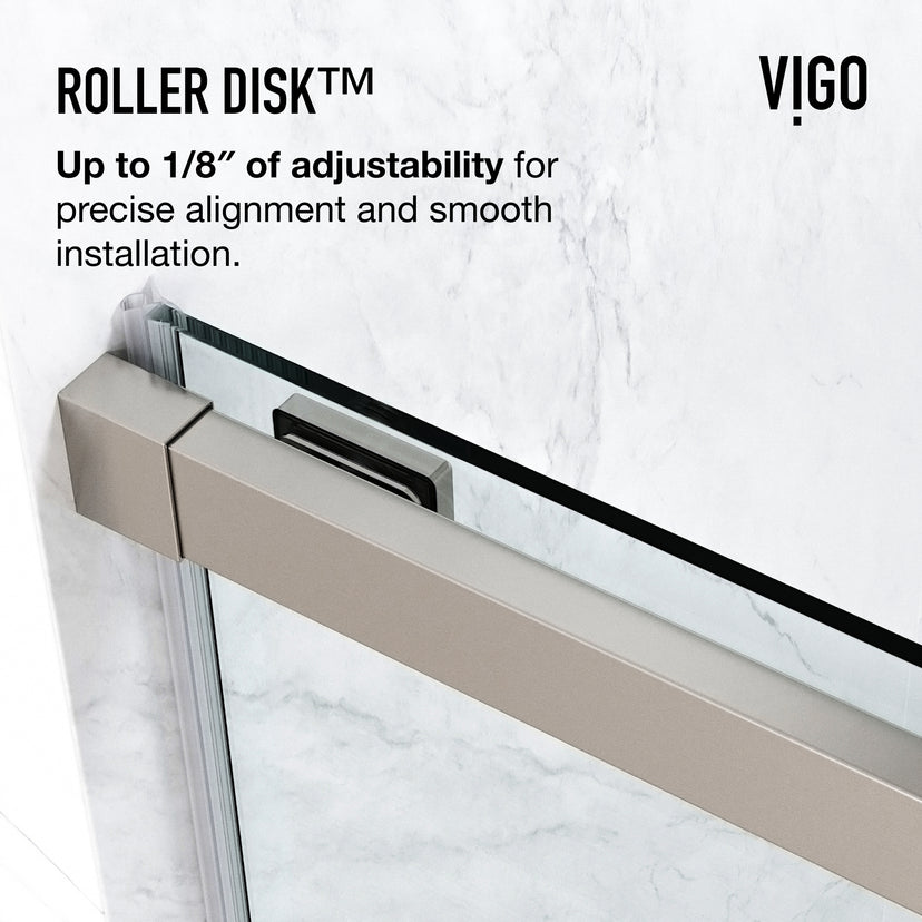 Amada 60 in. W x 74 in. H Sliding Shower Door and Elan 24 in. Linear Shower Drain in Brushed Nickel