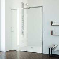 60 in. W x 74 in. H Sliding Shower Door in Chrome with 1/4 in. Clear Glass and Elan 36 in. Linear Shower Drain