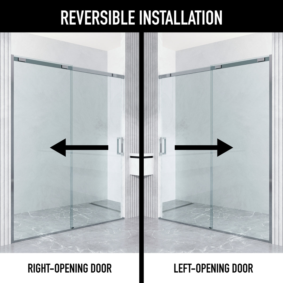 60 in. W x 74 in. H Sliding Shower Door in Chrome with 1/4 in. Clear Glass and Elan 36 in. Linear Shower Drain
