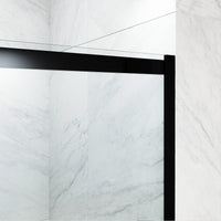 60 in. W x 74 in. H Sliding Shower Door in Matte Black with 1/4 in. Clear Glass and Elan 36 in. Linear Shower Drain