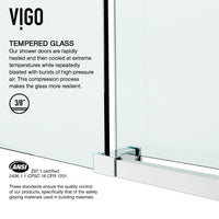 Elan E-Class 56-60 in. W x 66 in. H Frameless Sliding Tub Door in Chrome with 3/8 in. (10mm) Clear Glass and Cass 4-Piece Bath Hardware Set